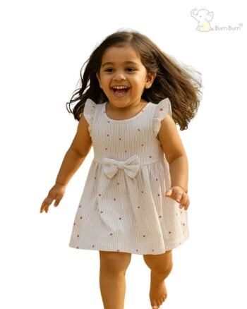 Berry on Blue Sleeves Frock
