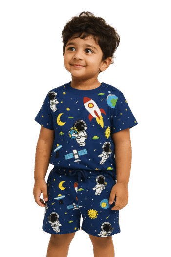 Printed Unisex Co-ord set - Little Astronaut
