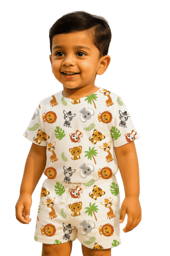 Printed Unisex Co-ord set - Safari Pals