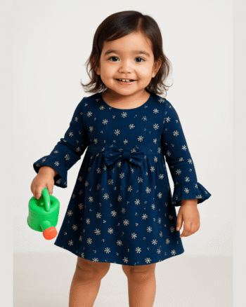 Midnight Bloom - Bell Sleeved Frock