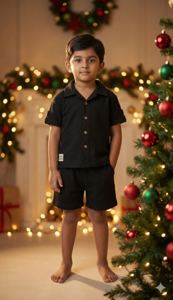 Starry Night waffle co-ord set for Boys