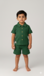 Forest Green waffle co-ord set for Boys